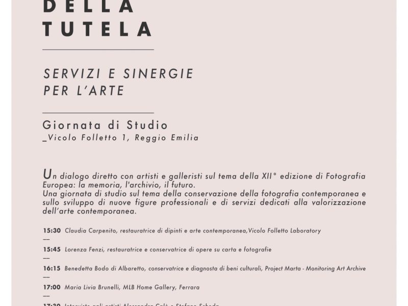IL TEMPO DELLA TUTELA. Servizi e sinergie per l’arte