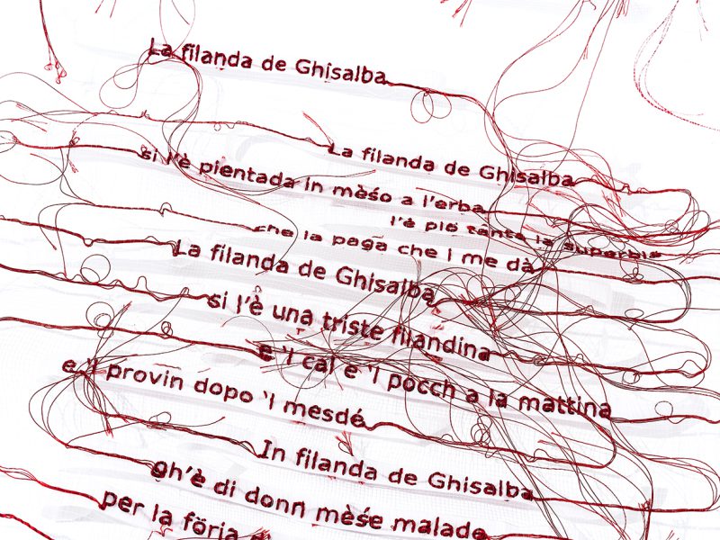 Scheda tecnica Unfildivoce per l’artista Silvia Beccaria