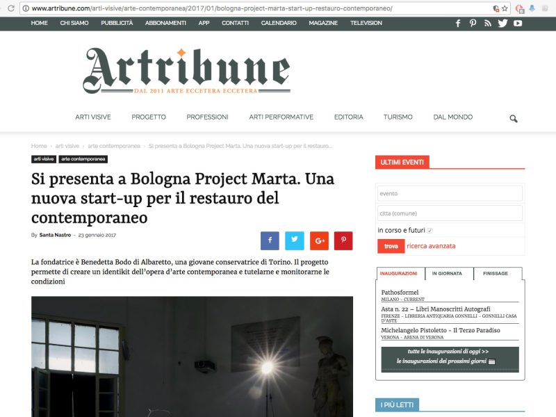 Si presenta a Bologna Project MARTA – Artribune