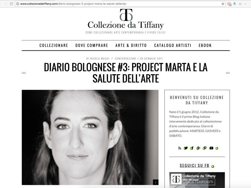 Project MARTA e la salute dell’Arte – Collezione da Tiffany