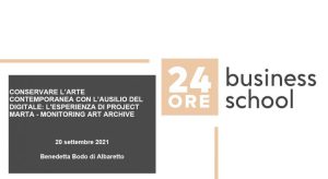 Conservare l’arte contemporanea con l’ausilio del digitale: l’esperienza di Project Marta per il Sole24Ore